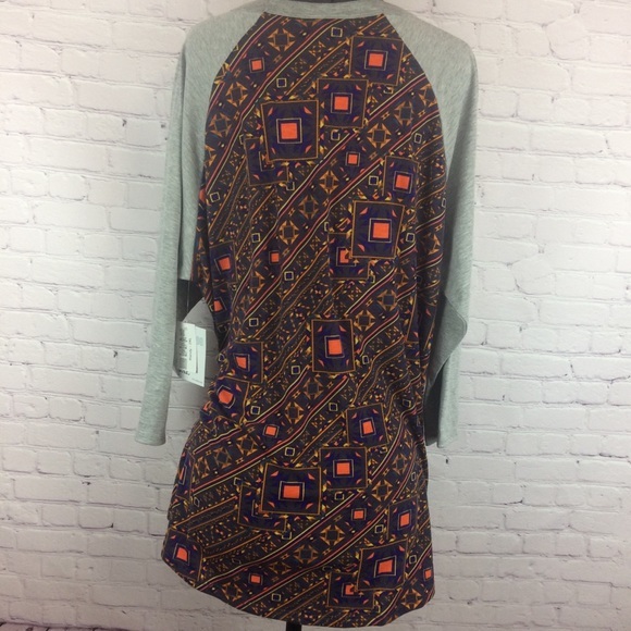 SOFT Ladies Baseball T retro geometric print comfy - Picture 5 of 8